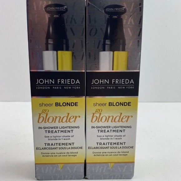 ✅ 2X John Frieda Sheer Blonde Go Blonder In Shower Treatment 34ml each Brand New - Picture 8 of 9
